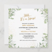 Shhh Het is een verrassing 50ste bruiloft Jubileum Kaart (Achterkant)