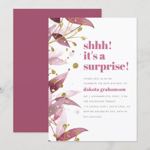 Shhh! Het is een verrassing!   Paarse bladeren van Kaart