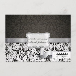 Shhh! Het is een verrassing. Zwart-witte Damask Kaart