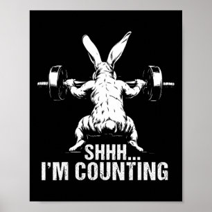Shhh ik tel fitness bodybuilding paashaas poster