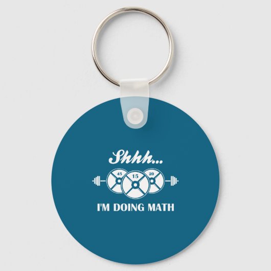 Shhh I'm Doing Math Weight Lifting Math Lover Quot Sleutelhanger (Voorkant)