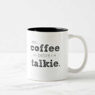 Shhh... Koffie voor Talkie-Mok Tweekleurige Koffiemok
