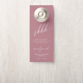 Shhh roze wit niet storen bruiloft (Op knop)