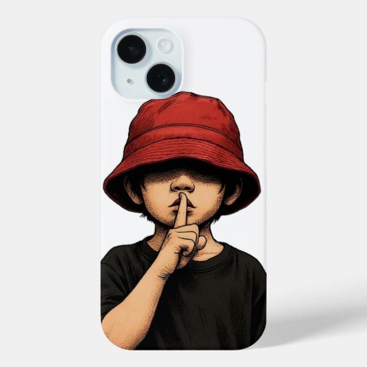 Shhh Silence Please Iphone case|Minimal Street Art Case-Mate iPhone Case (Achterkant)