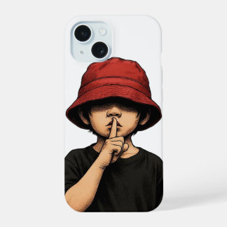Shhh Stilte Alsjeblieft Iphone hoesje|Minimale Str 15 Hoesje