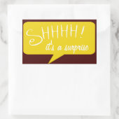 Shhh Surprise Party - Sticker - Maroon et or (Sac)
