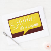 Shhh Surprise Party - Sticker - Maroon et or (Enveloppe)