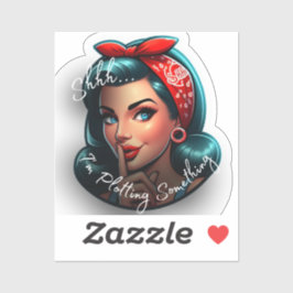 Shhhh... Ik ben iets aan het beramen van Sticker