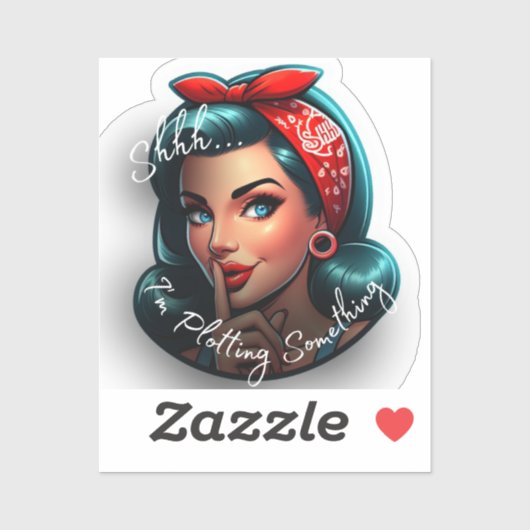 Shhhh... Ik ben iets aan het beramen van Sticker (Vel)