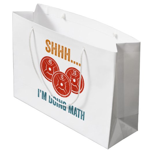 Shhhh Ik doe Wiskunden Gewichtheffen Gymer Gym Dea Groot Cadeauzakje (Achterkant Gekanteld)