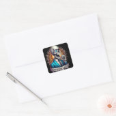 SHHHH... Niemand geeft om de dappere skeletten Vierkante Sticker (Envelop)