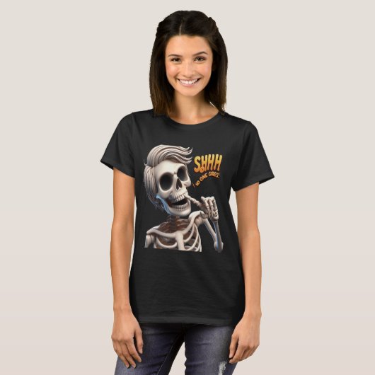 SHHHH... Niemand geeft om uniek en eigenzinnig T-shirt (Voorkant volledig)