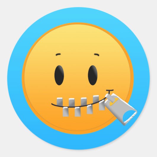 Shhhh... (stille sticker) ronde sticker (Voorkant)