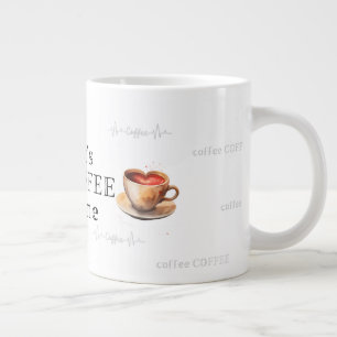 Shhhhh nog niet... het is koffietijd! koffie-Mok Extra Grote Beker