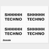 SHHHHH TECHNO-clear back Custom-Cut Vinyl Sticker (Feuille)