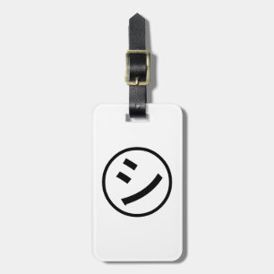 ㋛ Shi Kana Katakana Glimlachend Emoji / Emoticon Bagagelabel