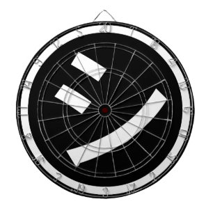 ㋛ Shi Kana Katakana Smiling Emoji/Emoticon Dartbord