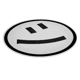 ㋛ Shi Kana Katakana Smiling Emoji/Emoticon Snijplank