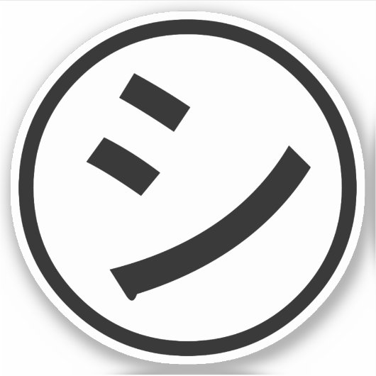 ㋛ Shi Kana Katakana Smiling Emoji/Emoticon Sticker (Voorkant)