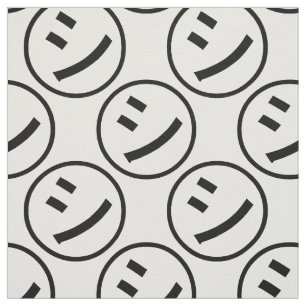 ㋛ Shi Kana Katakana Smiling Emoji/Emoticon Stof
