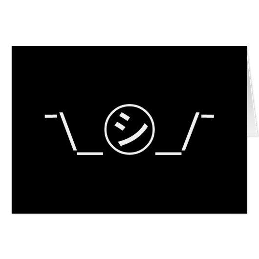 Shi Kana Shrug Emoticon ¯\_㋛_/¯ Japanese Kaomoji (Devant horizontal)