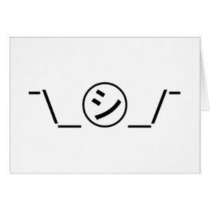 Shi Kana Shrug Emoticon - piobe\_ ㋛_/ Japanse Kaom