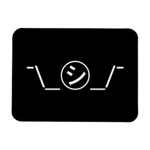 Shi Kana Shrug Emoticon - piobe\_ ㋛_/ Japanse Kaom Magneet