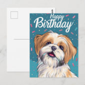 Shi Tzu-verjaardag Briefkaart (Voorkant / Achterkant)