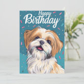Shi Tzu Verjaardag Feestdagenkaart (Staand voorkant)