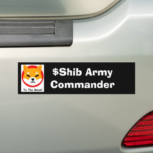 SHIBA ARMY: Commandant Bumpersticker (Op auto)