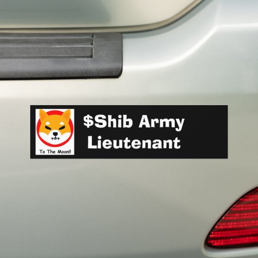SHIBA ARMY: Luitenant-Bumpersticker Bumpersticker (Op auto)