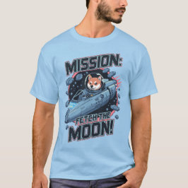 Shiba Astronaut Pixel Art - Missie naar de Maan T-shirt