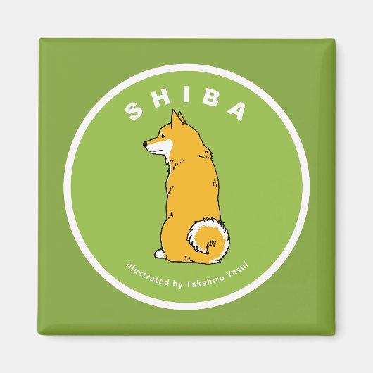 Shiba Carré Magnet (Devant)