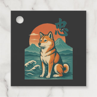 Shiba-dromen bij schemering bedankjes labels