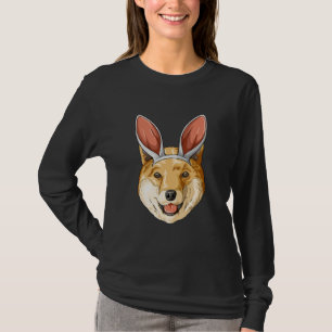 Shiba-hond met oosterse konijnenoren   cadeau voor t-shirt