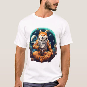 Shiba in de ruimte astronaut Shiba  8 T-shirt