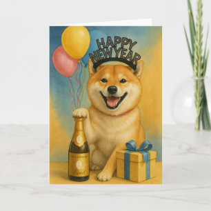 Shiba Inc Gelukkig Nieuwjaar Kaart
