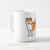 Shiba Inu ー Standing Koffiemok (Voorkant links)