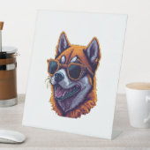 Shiba Inu 1 Reclamebord Met Voetstuk (Insitu)