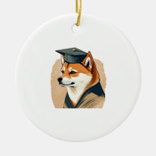 Shiba Inu afgestudeerd Keramisch Ornament