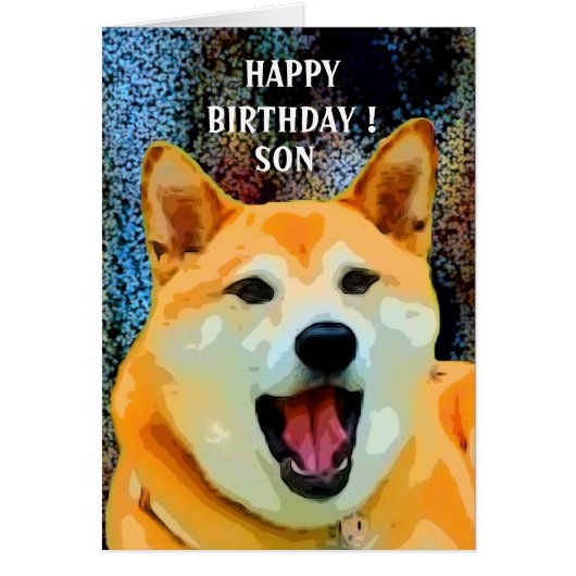 Shiba Inu Birthday Kaart (Voorkant)