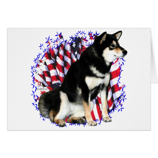 Shiba Inu (blk) Patriot (Voorkant Horizontaal)