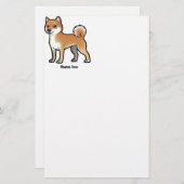 shiba inu briefpapier (Voorkant / Achterkant)