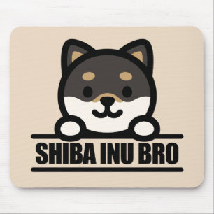 SHIBA INU BRO - Cool Shiba Inu Broer Design Muismat