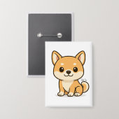 Shiba Inu Button (Voorkant / Achterkant)