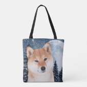 Shiba Inu Canvas tas (Achterkant)