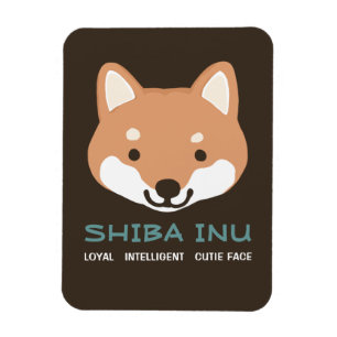 Shiba Inu Cartoon Dog met aangepaste tekst Magneet