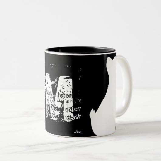 Shiba Inu Chien chinois Année 2018 Monogramme Mug (Devant droit)