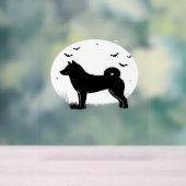 Shiba Inu Chien - Halloween Lune Silhouette Oversi (Neutre)