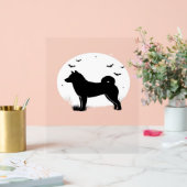 Shiba Inu Chien - Halloween Lune Silhouette Oversi (Mariage)